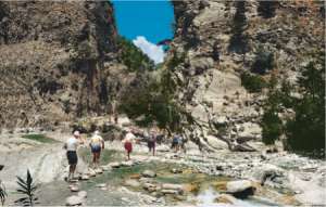 Passing Samaria Gorge